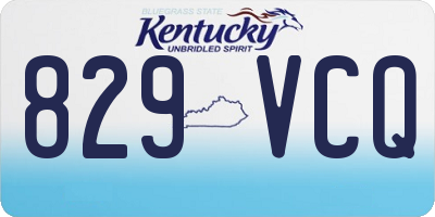 KY license plate 829VCQ
