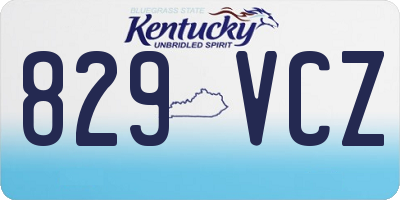 KY license plate 829VCZ