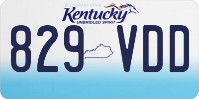KY license plate 829VDD
