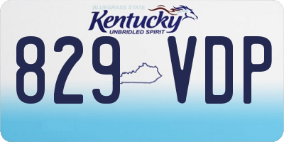 KY license plate 829VDP