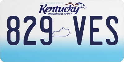 KY license plate 829VES