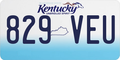 KY license plate 829VEU