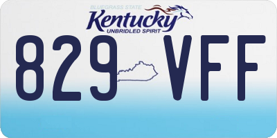 KY license plate 829VFF