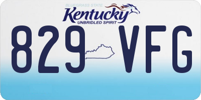 KY license plate 829VFG
