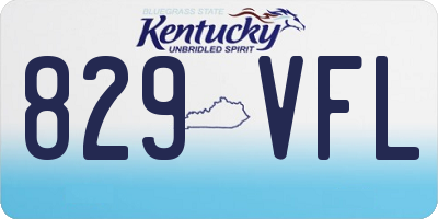 KY license plate 829VFL
