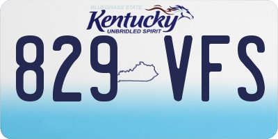 KY license plate 829VFS