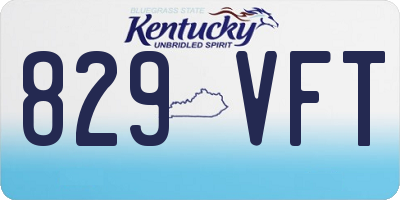 KY license plate 829VFT