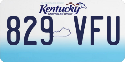 KY license plate 829VFU