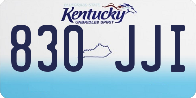 KY license plate 830JJI