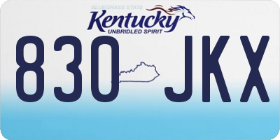 KY license plate 830JKX