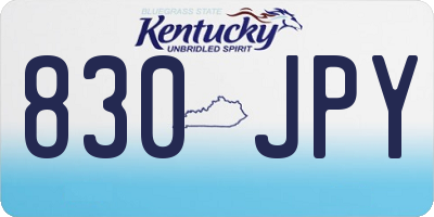 KY license plate 830JPY