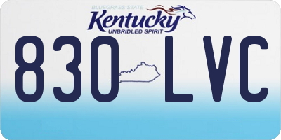 KY license plate 830LVC