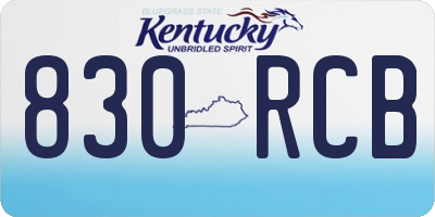 KY license plate 830RCB