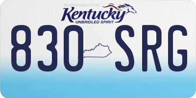 KY license plate 830SRG