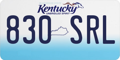KY license plate 830SRL