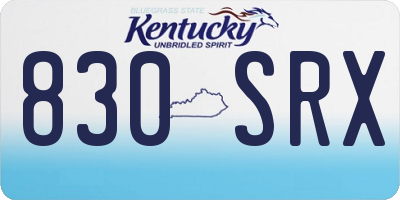 KY license plate 830SRX