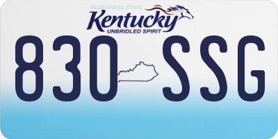 KY license plate 830SSG