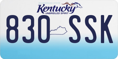 KY license plate 830SSK