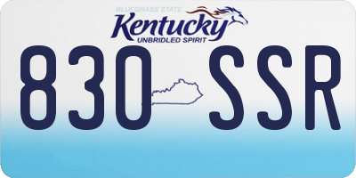 KY license plate 830SSR