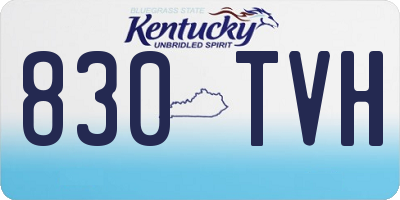 KY license plate 830TVH