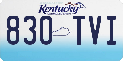 KY license plate 830TVI