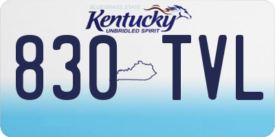 KY license plate 830TVL