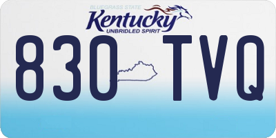 KY license plate 830TVQ