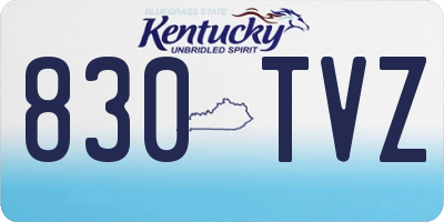KY license plate 830TVZ