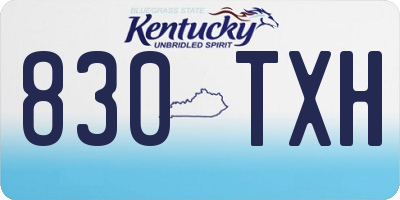 KY license plate 830TXH