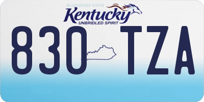 KY license plate 830TZA