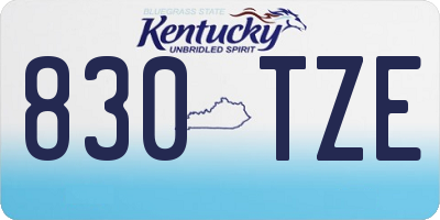 KY license plate 830TZE