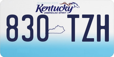 KY license plate 830TZH