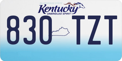 KY license plate 830TZT