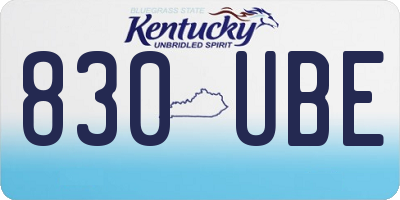 KY license plate 830UBE