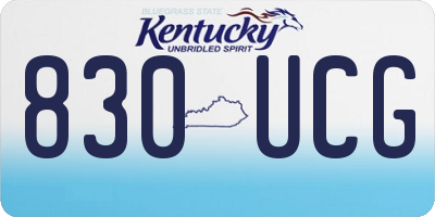 KY license plate 830UCG
