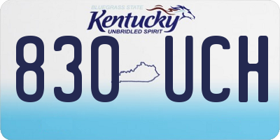 KY license plate 830UCH