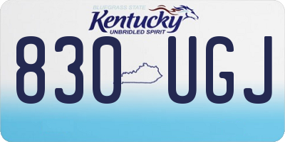 KY license plate 830UGJ