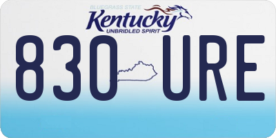 KY license plate 830URE