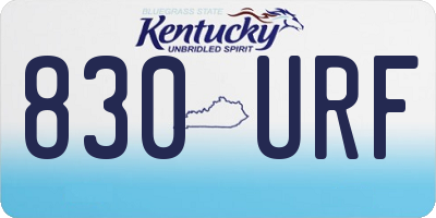 KY license plate 830URF