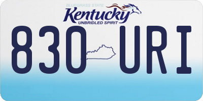 KY license plate 830URI