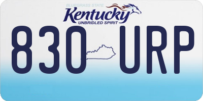KY license plate 830URP