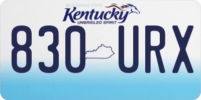 KY license plate 830URX