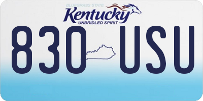KY license plate 830USU