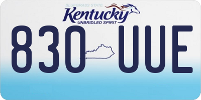 KY license plate 830UUE