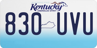 KY license plate 830UVU