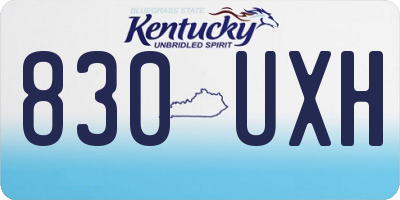 KY license plate 830UXH