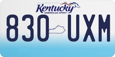 KY license plate 830UXM