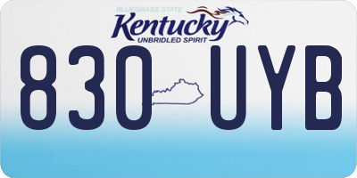KY license plate 830UYB