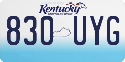 KY license plate 830UYG