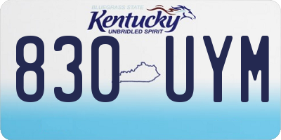 KY license plate 830UYM